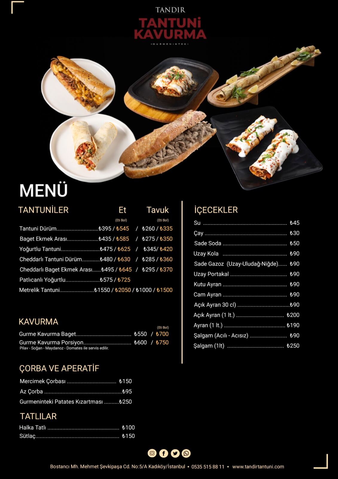 tandır tantuni menu 1 